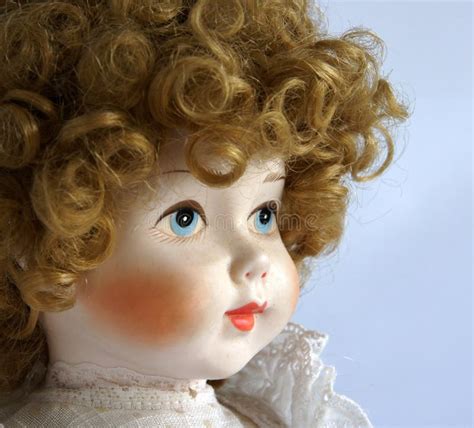 Vintage Porcelain Doll Stock Image Image Of Retro Curly 110767329