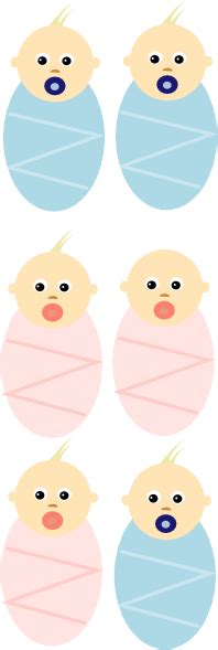 Twin Babies Varitions Clip Art At Vector Clip