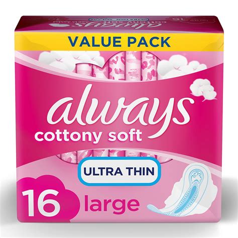 Always Breathable Soft Maxi Thick Sanitary Pads With Wings Large Pink