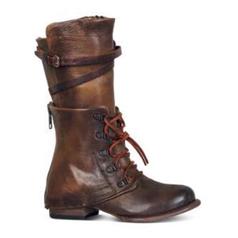 Free delivery and returns on ebay plus items for plus members. Vintage Lace Up Boots Adjustable Buckle Motorcycle Boots ...