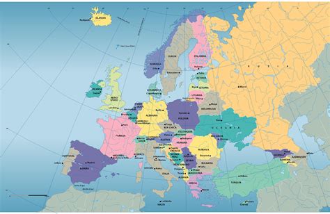 Mapa De Europa Con Nombres Y Capitales