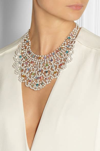 Tom Binns Melody Of Life Rhodium Plated Swarovski Crystal And Pearl Necklace NET A PORTER COM