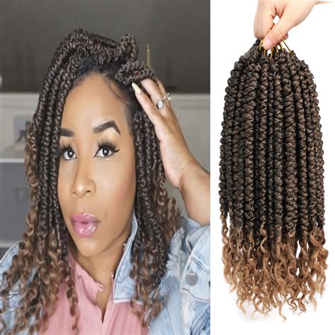 Buy Fayasu Senegalese Twist Crochet Braids Spring Twist Curly End Pre Looped Crochet Hair