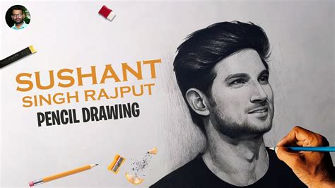 Sushant Singh Rajput Pencil Drawing And Shading Video For Beginners