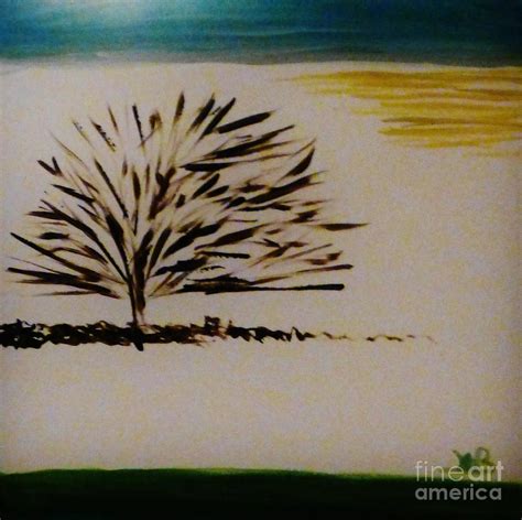 A Lone Tree Painting By Marie Bulger Fine Art America