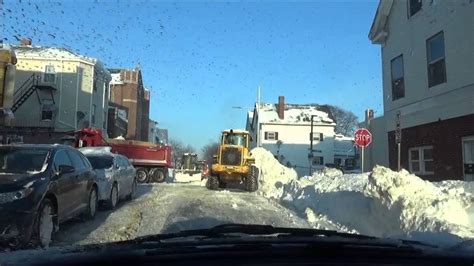 East Boston Blizzard Snow Removal Marion And Lexington Youtube