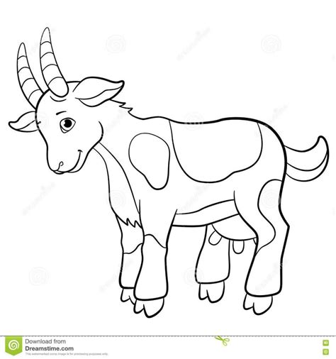 Cartoon goat with a bell. Boer Goat Coloring Pages at GetColorings.com | Free ...