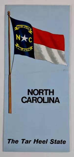1970s North Carolina Tar Heel State Facts Info Government Vtg Travel