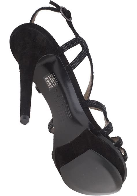 pelle moda flirt evening sandal black suede