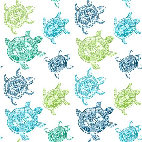 Seamless Pattern With Turtles Seamless Pattern Can Be Used For