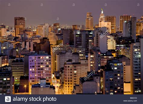 Twilight In The City Of Sao Paulo Brazil Stock Photo 21315433 Alamy