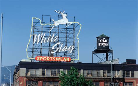 Portlandia stars carrie brownstein and fred armisen capitalize on the portland oregon sign for. White Stag Made Portland into a Sports Gear Mecca ...