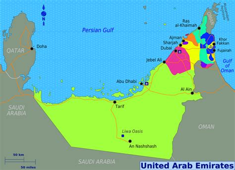 Dubai Map In World Map