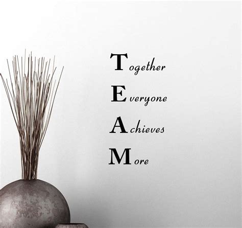 Wall Vinyl Decal Team Together Everyone Achieves More Classroom Sport