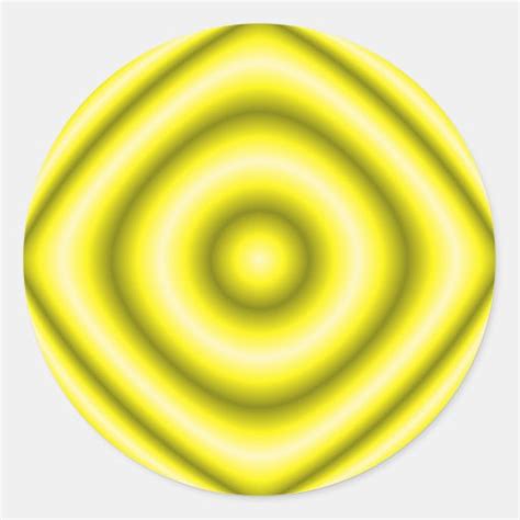 Circle Yellow Classic Round Sticker Zazzle