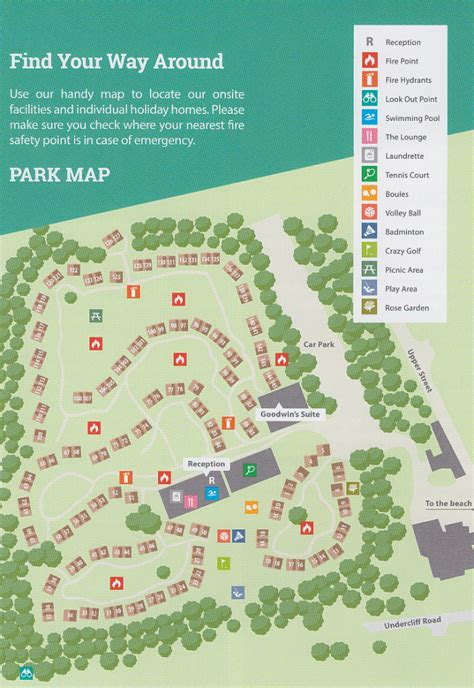 Map Of The Park Kingsdown Park Chalet Owners Association