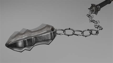 3d Medieval Iron Flail Model Turbosquid 1791910
