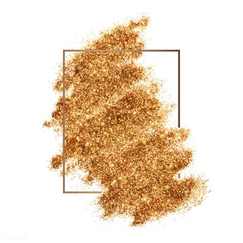 Golden Sprinkled Glitter Badge Vector Free Image By