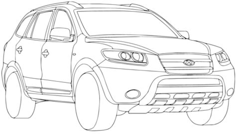 Coloriage Hyundai Santa Fe Coloriages à imprimer gratuits