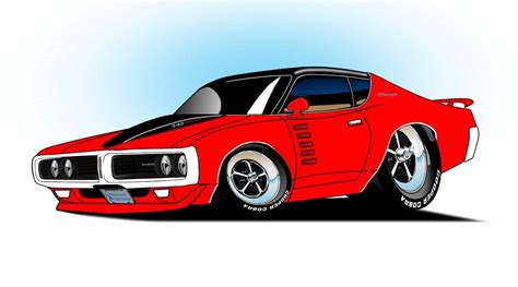 Cartoon Car Drawing Car Cartoon Plymouth Muscle Cars Nascar Cars