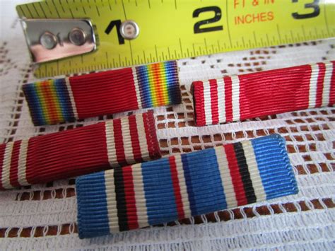 Army Officer Bar Pins Lot Of 4 Vintage Commendation Uniform Wwii Era