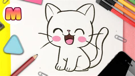 Como dibujar un GATO KAWAII 💖 FACIL PASO A PASO 💖 como dibujar un