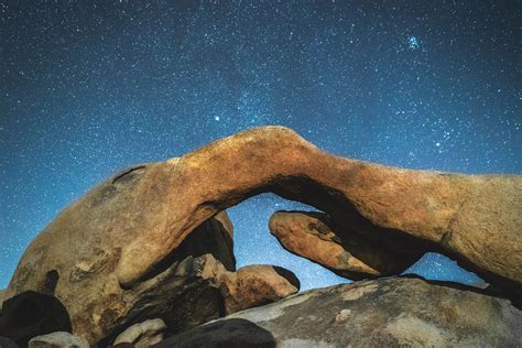 The Night Sky Over Arch Rock Joshua Tree National Park