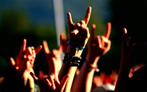 Free Download Music Concert Metal Horns Hand Signs Wide 69116 Hd