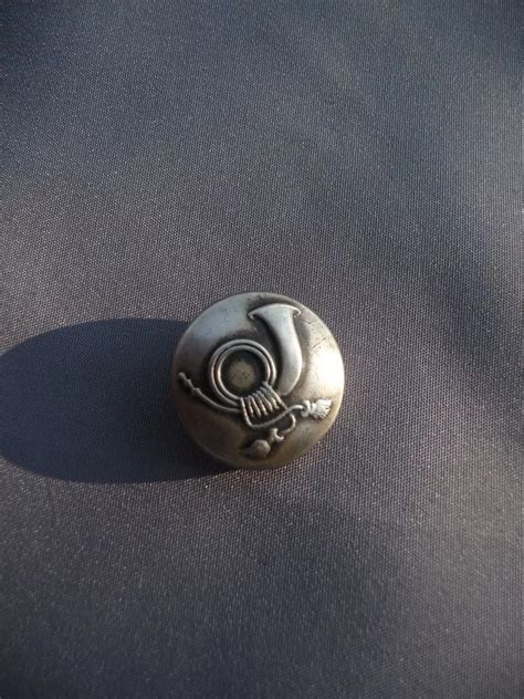 Vintage Silver Bugle Button Hiptobeold Ruby Lane