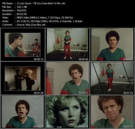 Leo Sayer Till You Come Back To Me Download Music Video Clip From Vob Collection Leo Sayer