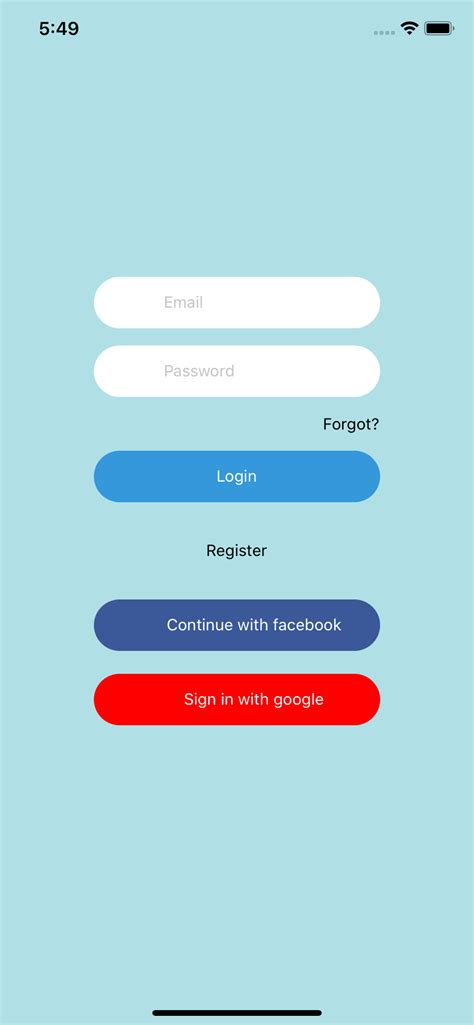 React Native Login With Background Ui Example Template