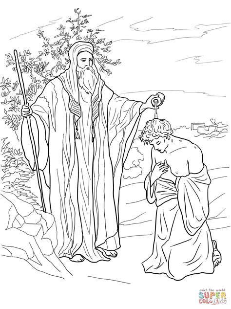 Samuel Anoints Saul As King Coloring Page Free Printable Coloring Pages