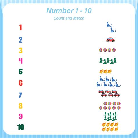 Numbers 1-10 Printable Worksheets