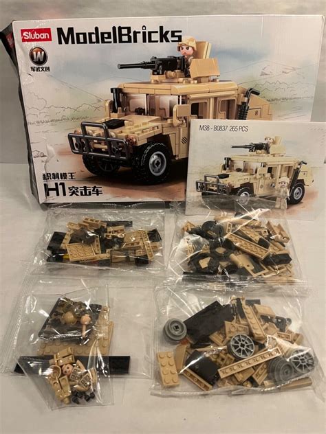 Sluban H1 Humvee Jeep Military Assault Vehicle Building Kit New In Open