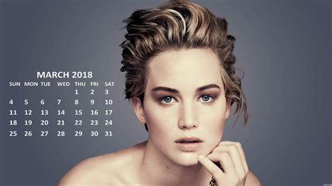 Jennifer Lawrence 2018 March Calendar | Jennifer lawrence, Jennifer, Jennifer lawrence wallpaper