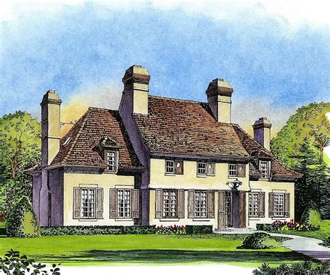 Plan 43030pf Normandy Style Manor French House Plans Vintage House