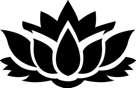Collection Of Lotus Flower Black And White Png Pluspng
