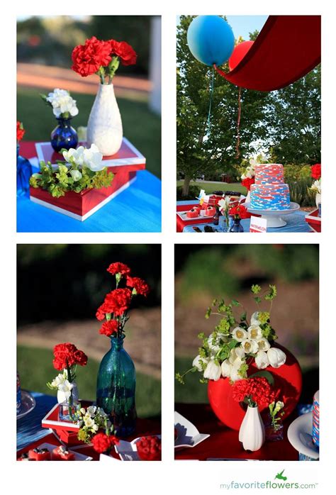 Red White And Blue Summer Garden Wedding Inspiration