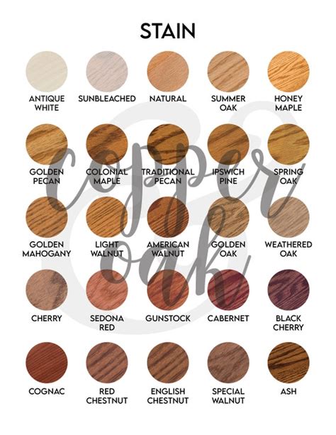 Varathane Wood Stain Colors Chart On Pine