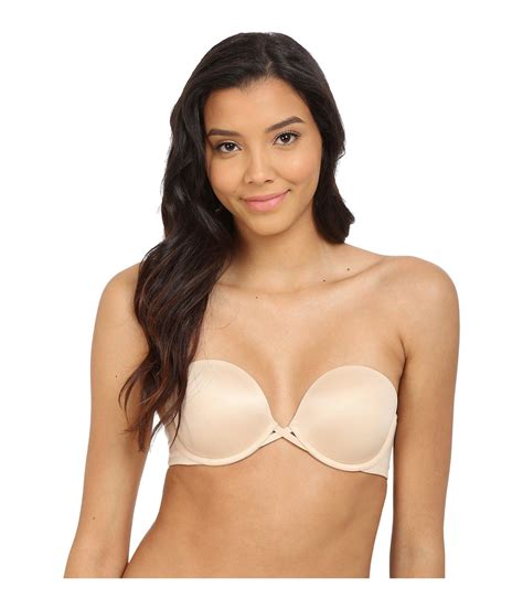 Wacoal Synthetic Amazing Assets Strapless Push Up Bra In Khaki Natural