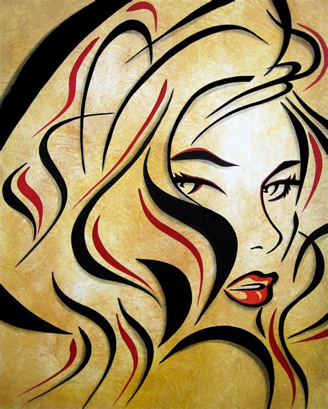 Abstract Nude Painting Original Modern Pop Art Contemporary Etsy