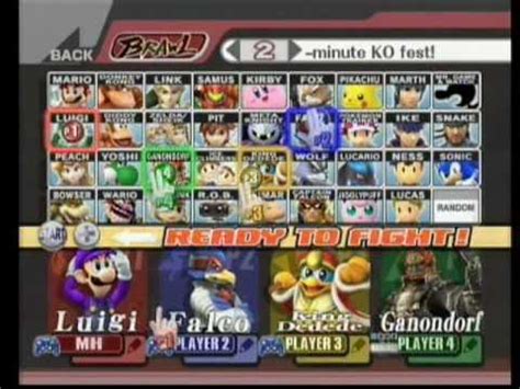 How to unlock all brawlers you're wondering? SSBB HACK Character Select Screen Hacks (PAL) - YouTube