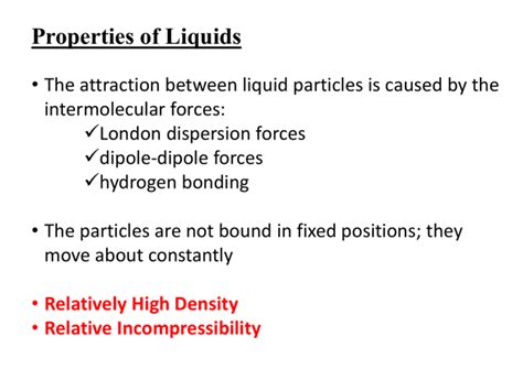 Properties Of Liquids