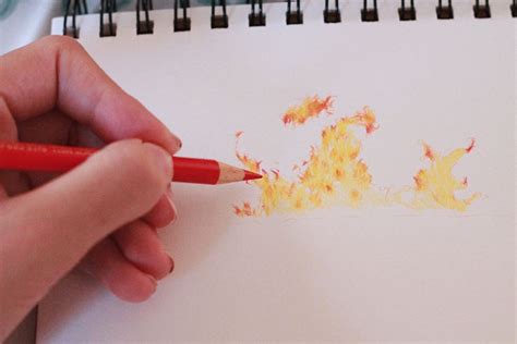 How To Draw Flames With Pencil Felisha Rafferty