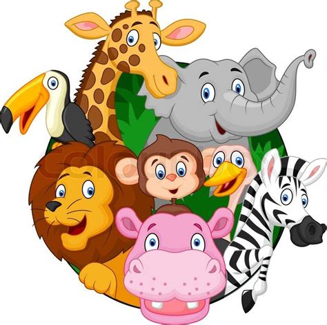 Stock Vector Of Vector Illustration Of Cartoon Safari Animals