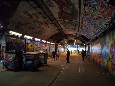 Graffiti In Leake Street Tunnel London Editorial Stock Image Image Of