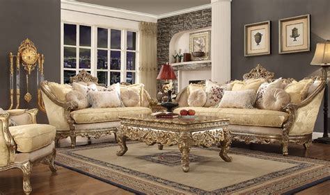 Hd 2626 Homey Design Upholstery Living Room Set Victorian European