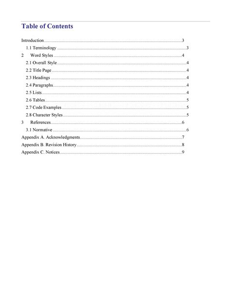 Table Of Contents Word Word Table Of Contents 9720 Hot Sex Picture