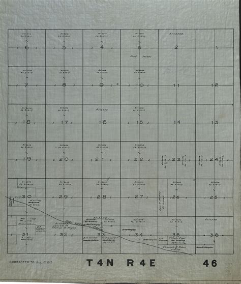 1923 Maricopa County Arizona Land Ownership Plat Map T4n R4e Arizona