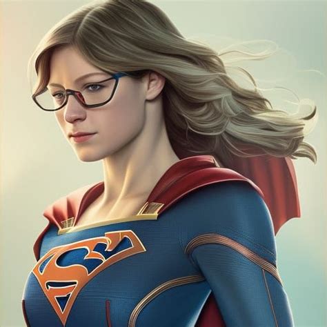 Melissa Benoist In Supergirl Suit Head And Shoulders Portrait 8k